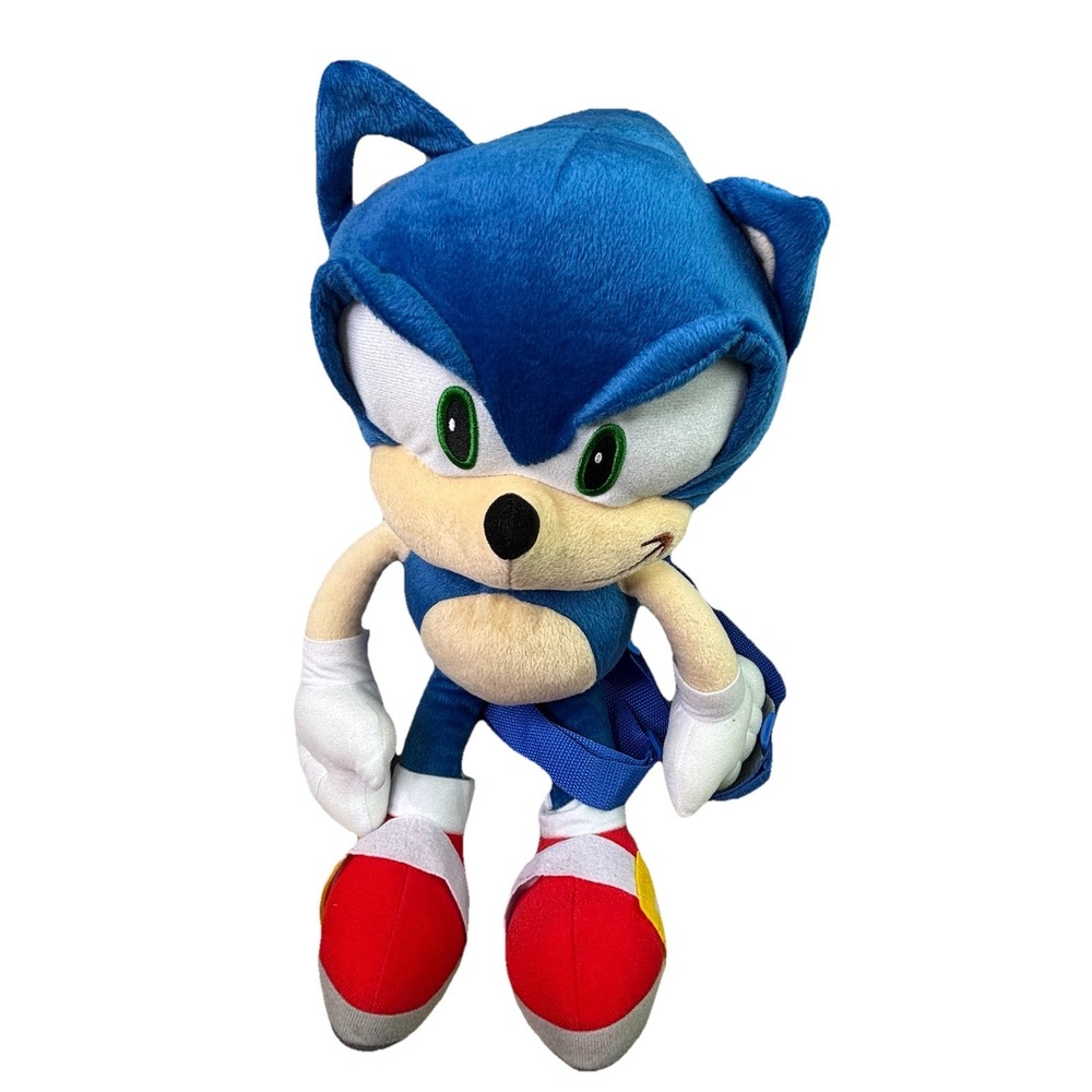 Sonic The Hedgehog 16" Plush Backpack New With Tags Plush Sega Accessory‎